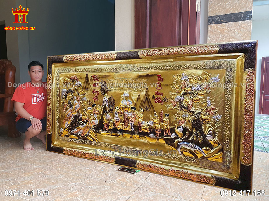 Vận chuyển tranh mừng thọ mạ vàng 24K cho khách hàng trong toàn quốc